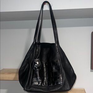 Michael Kors Black Leather hobo Shoulder Bag‎